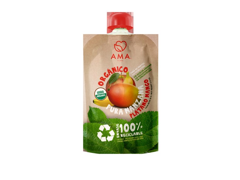 AMA PURE ORGANICO 90 gr Plátano&Mango