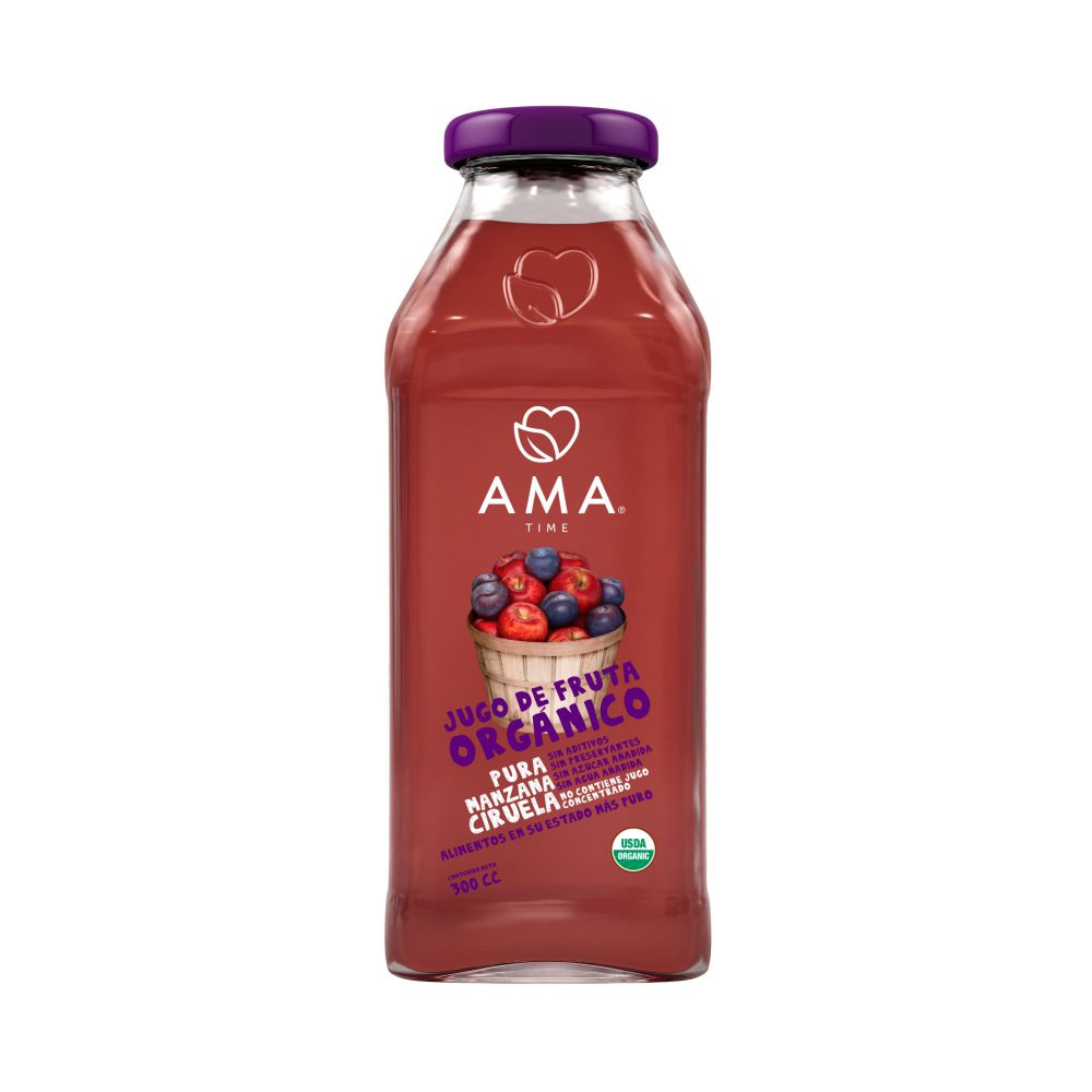 AMA JUGO ORGANICO 300 cc Manzana Ciruela