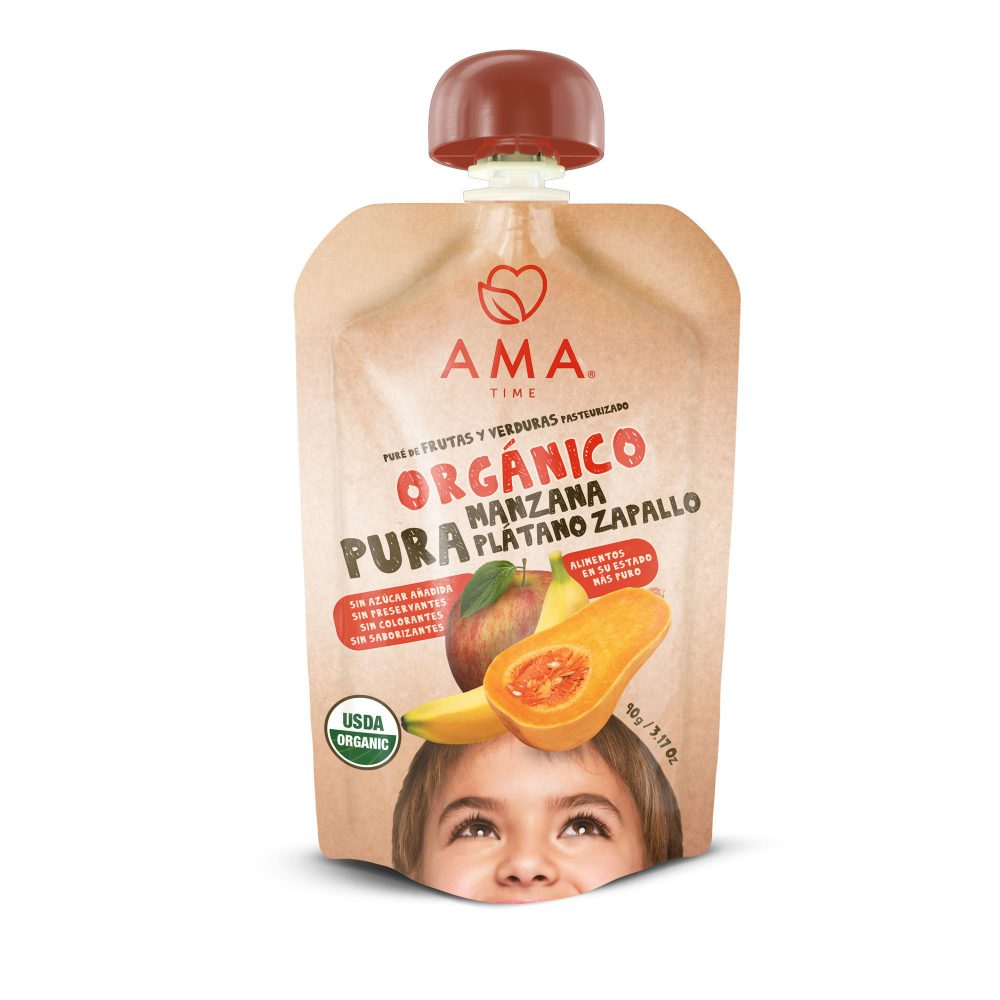 AMA PURE ORGANICO 90 gr Plátano&Zapallo