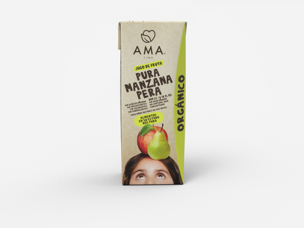 AMA JUGO ORGANICO TETRA Manzana Pera