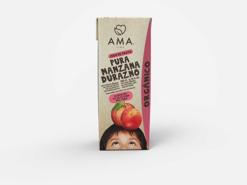 AMA JUGO ORGANICO TETRA Manzana Durazno