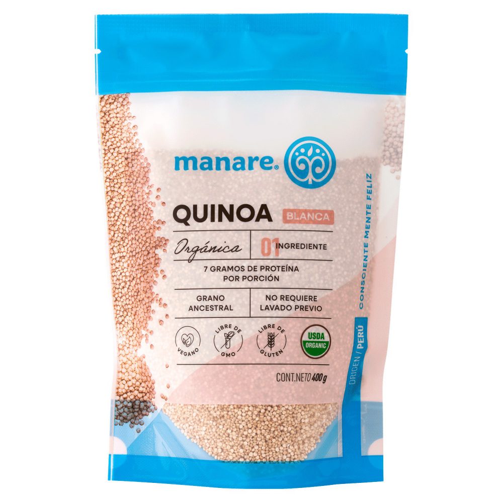 QUINOA BLANCA ORGANICA MANARE  400 GR