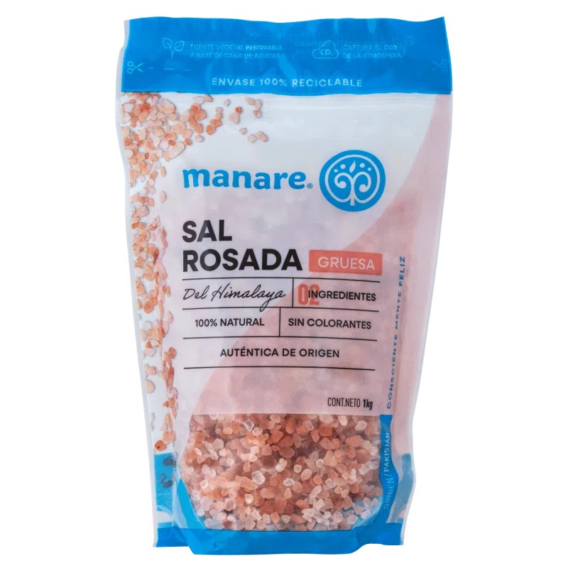 SAL ROSADA DEL HIMALAYA MANARE GRUESA  1 KG
