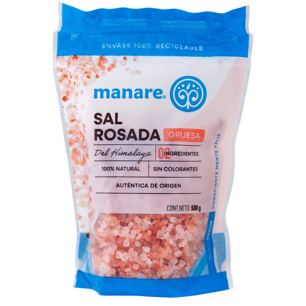SAL ROSADA DEL HIMALAYA MANARE GRUESA  500 GR