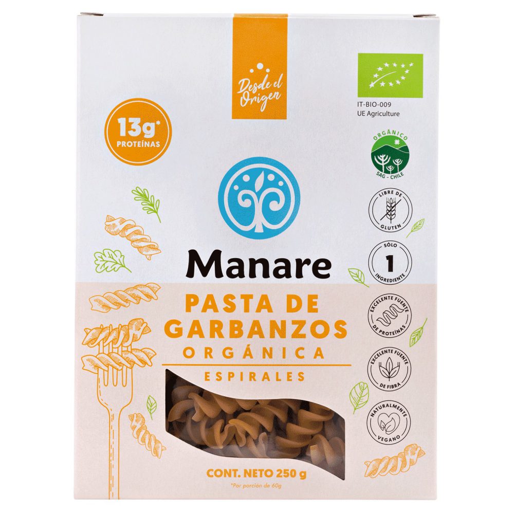 ESPIRALES ORGÁNICOS  250 GR GARBANZOS