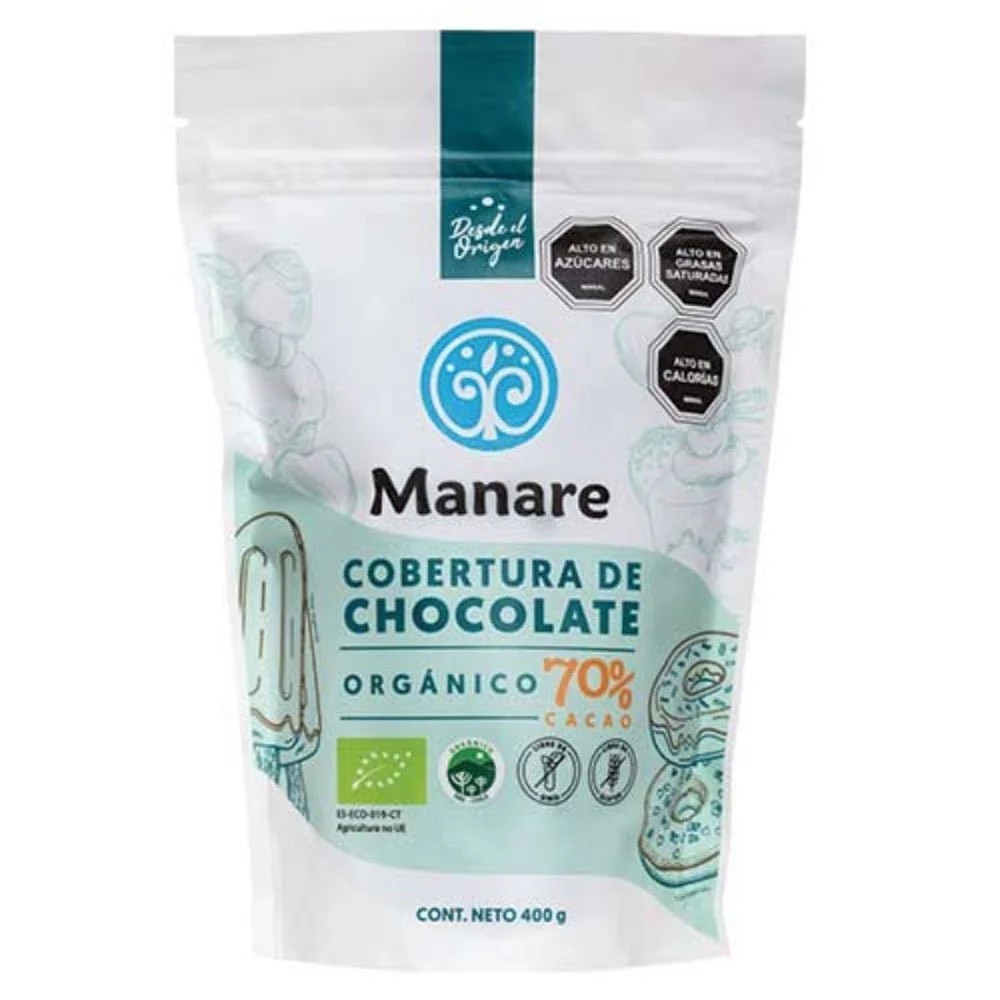 COBERTURA 70% CACAO ORGÁNICO  400 GR