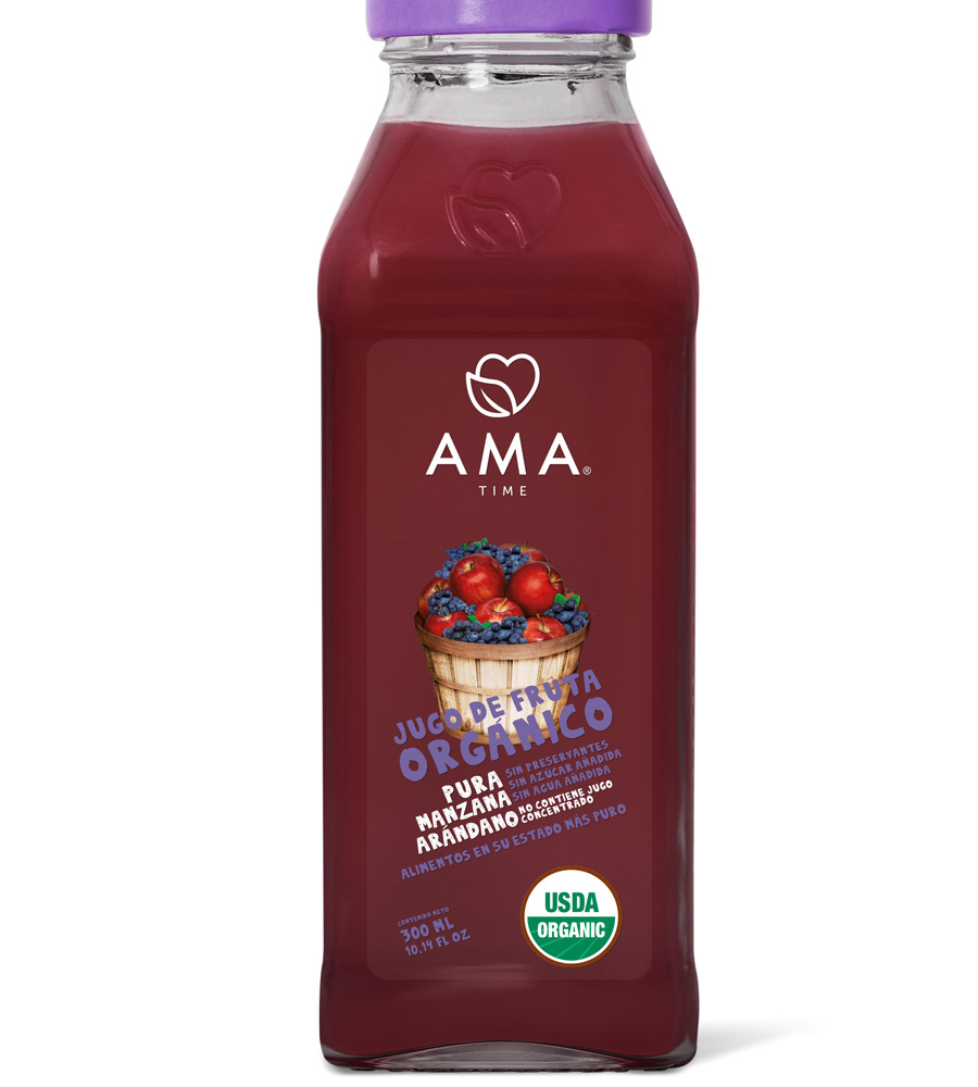 AMA JUGO ORGANICO 300 cc Manzana Arándano