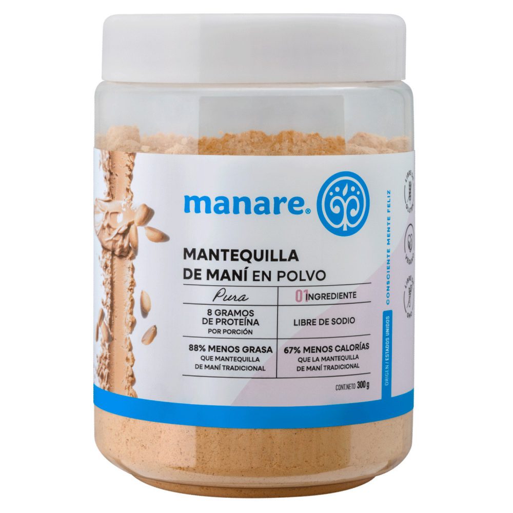 MANTEQUILLA DE MANI MANARE EN POLVO  300 GR
