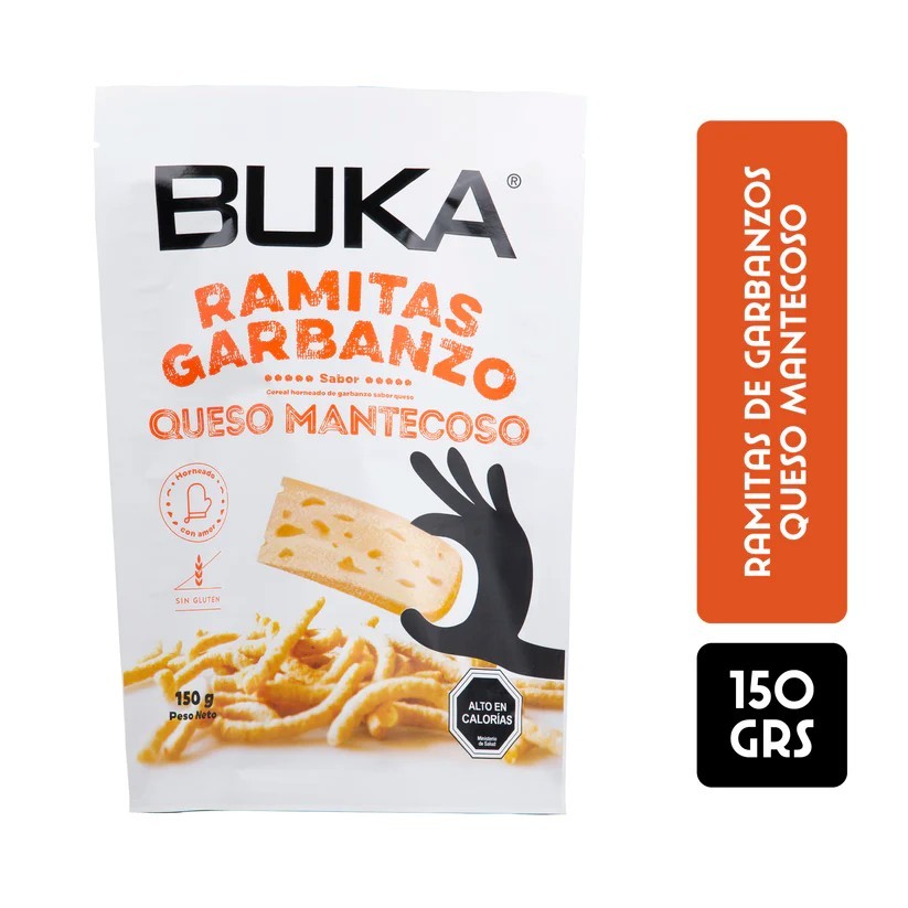RAMITAS DE GARBANZOS BUKA 150 GR QUESO MANTECOSO