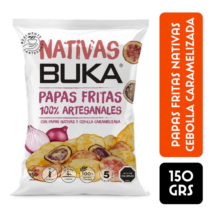 PAPAS FRITAS  BUKA 150 GR CEBOLLA CARAMELIZADA