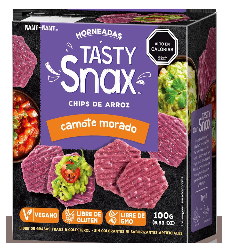 GALLETA RICE CRISPS 100 GR TASTY SNAX CAMOTE