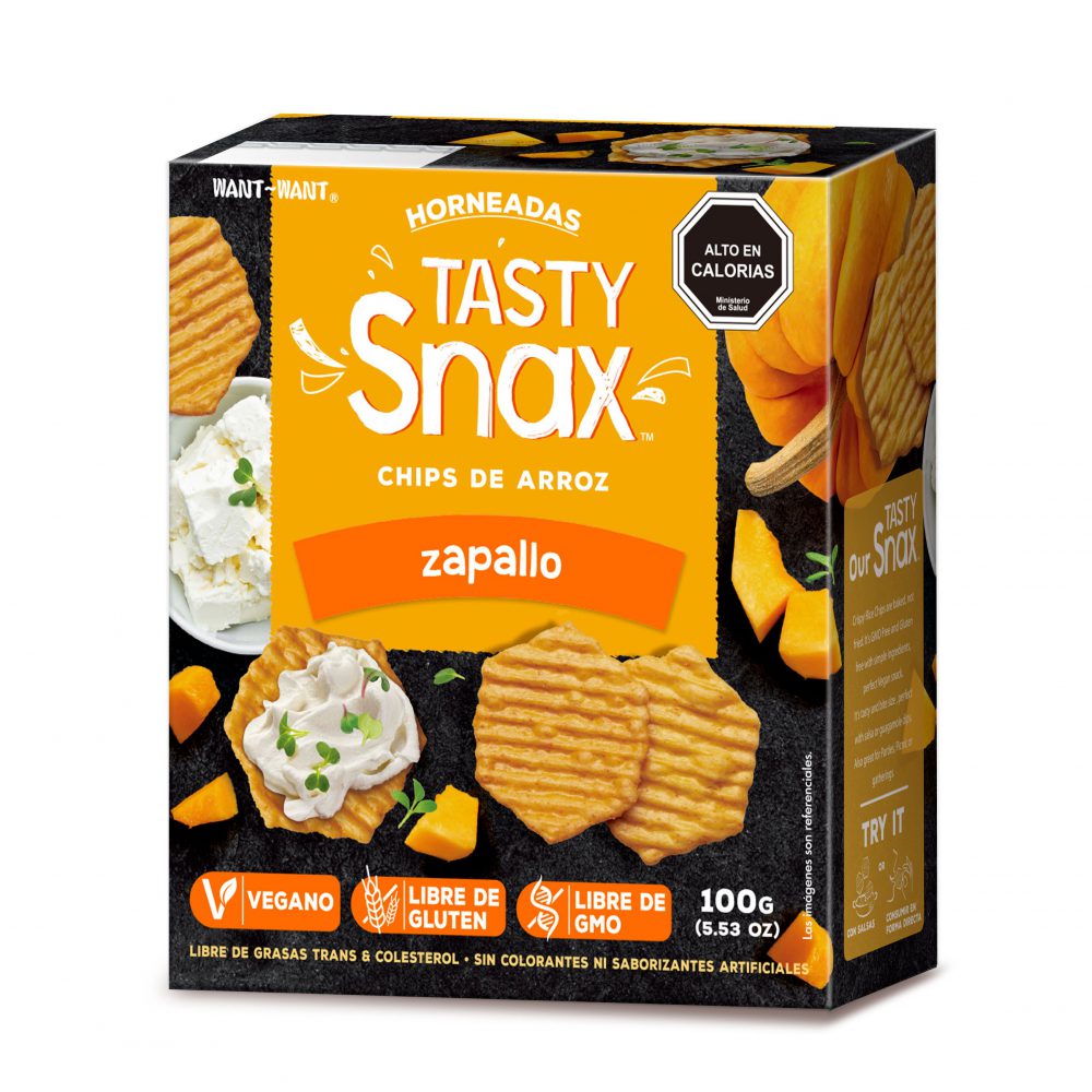 GALLETA RICE CRISPS 100 GR TASTY SNAX ZAPALLO