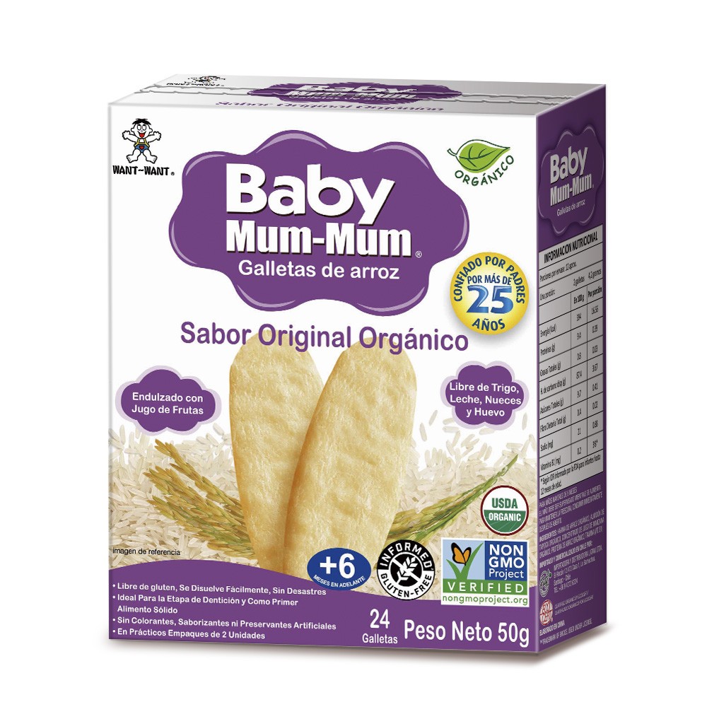 GALLETA BABY MUM-MUM 50 gr ORIGINAL ORGANICO