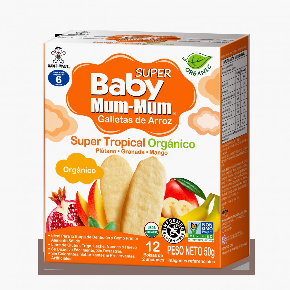GALLETA BABY MUM-MUM 50 gr SUPER TROPICAL ORGANICO