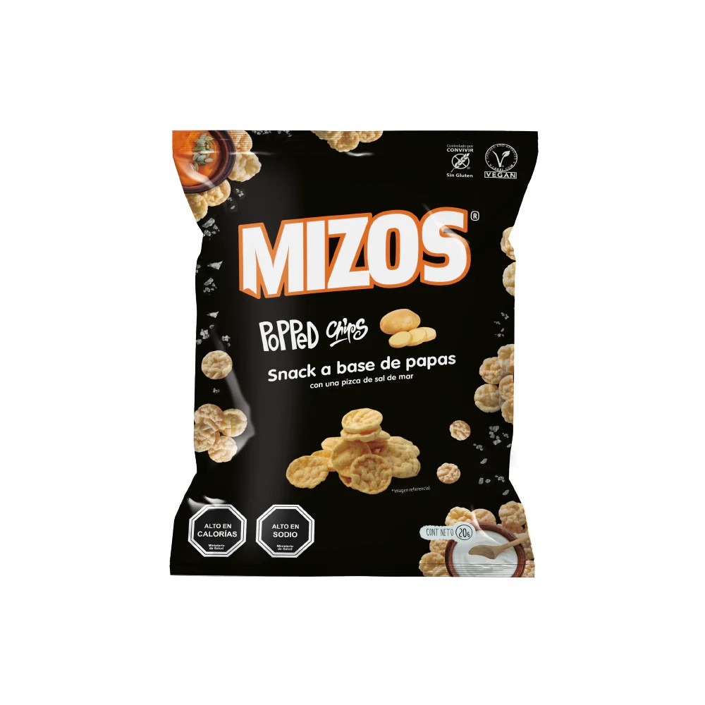 POPPED CHIPS  DE PAPA SAL DE MAR  20 GR