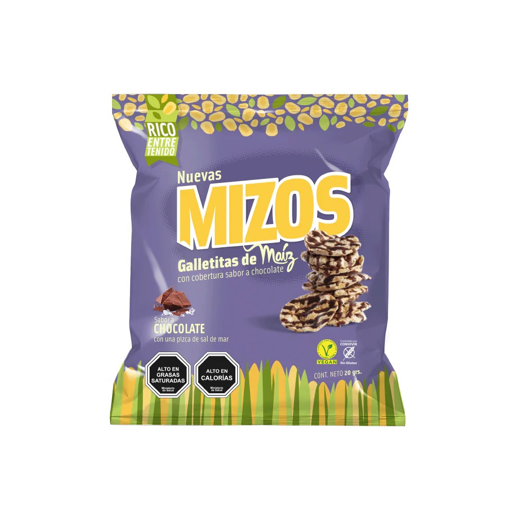 GALLETA MAIZ MIZOS 20 GR CHOCOLATE