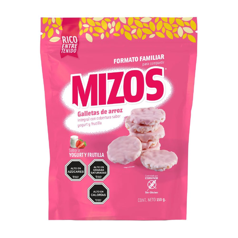 GALLETA DE ARROZ MIZOS 150 GR YOUGHURT FRUTILLA FAM